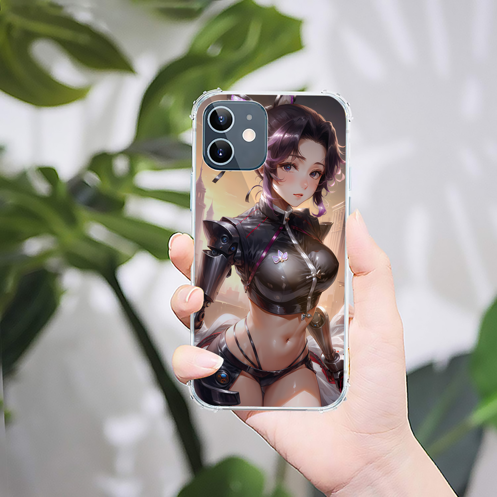 （画像用） 鬼滅の刃（きめつのやいば）蟲柱-胡蝶 しのぶ／こちょう しのぶ Kochou Shinobu 【iPhone 12シリーズ対応】透明スマホケース（クリアソフトケース）